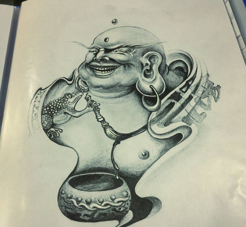 刺艺堂学员练习作品 这是一条没有平白无故成功的道路 态度决定高度～⛽️纹身图片