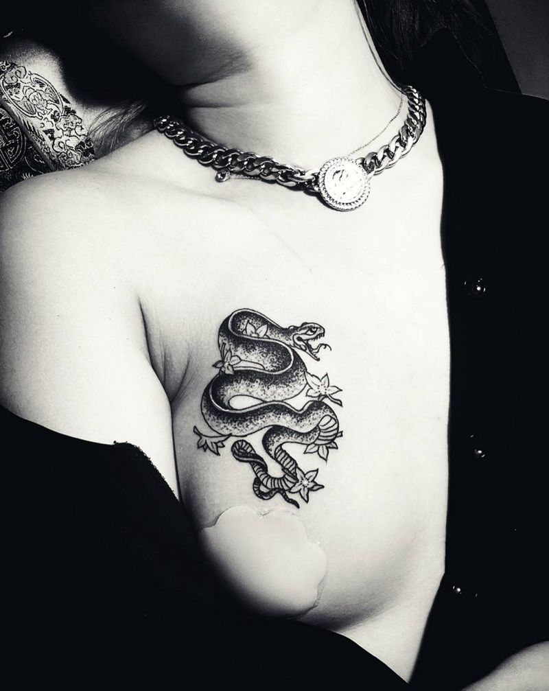 蛇纹身图片