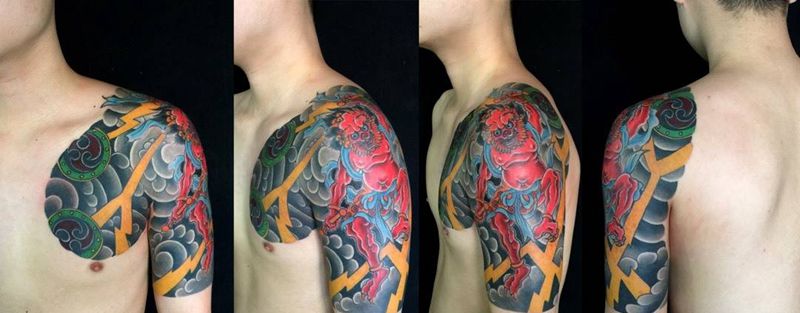 收工纹身图片_成品手臂手部传统人物动物鬼神宗教风景背部纹身图案