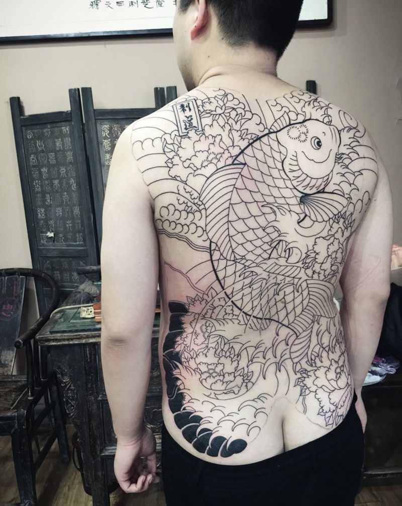 今工～纹身图片_成品背部臀部腿部传统动物鬼神宗教国画习俗纹身图案