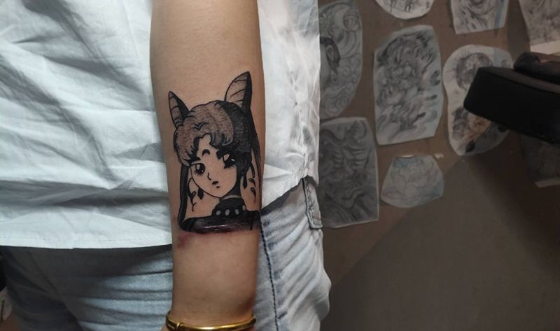 盖疤纹身图片_手臂纹身图案