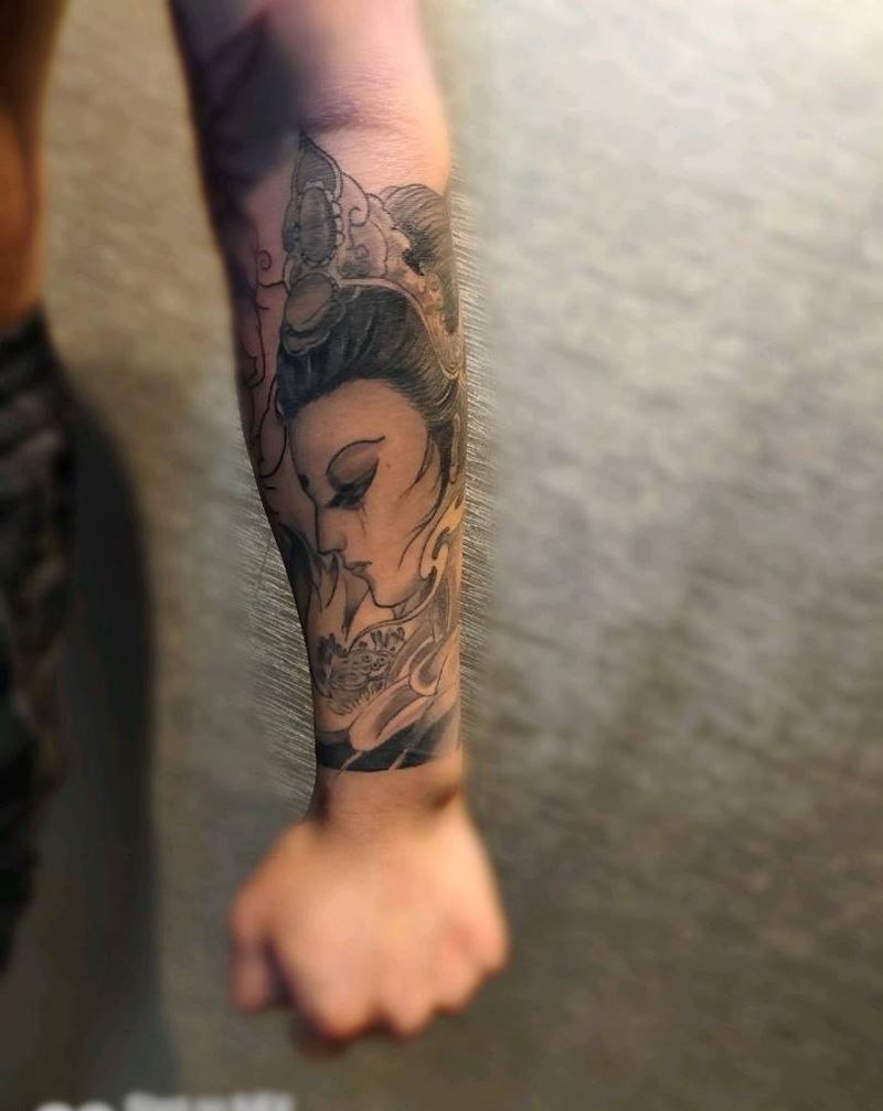 接内侧纹身图片