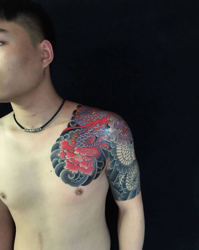 今日工事～纹身图片_成品手臂胸部传统习俗动物鬼神风景宗教原创纹身图案