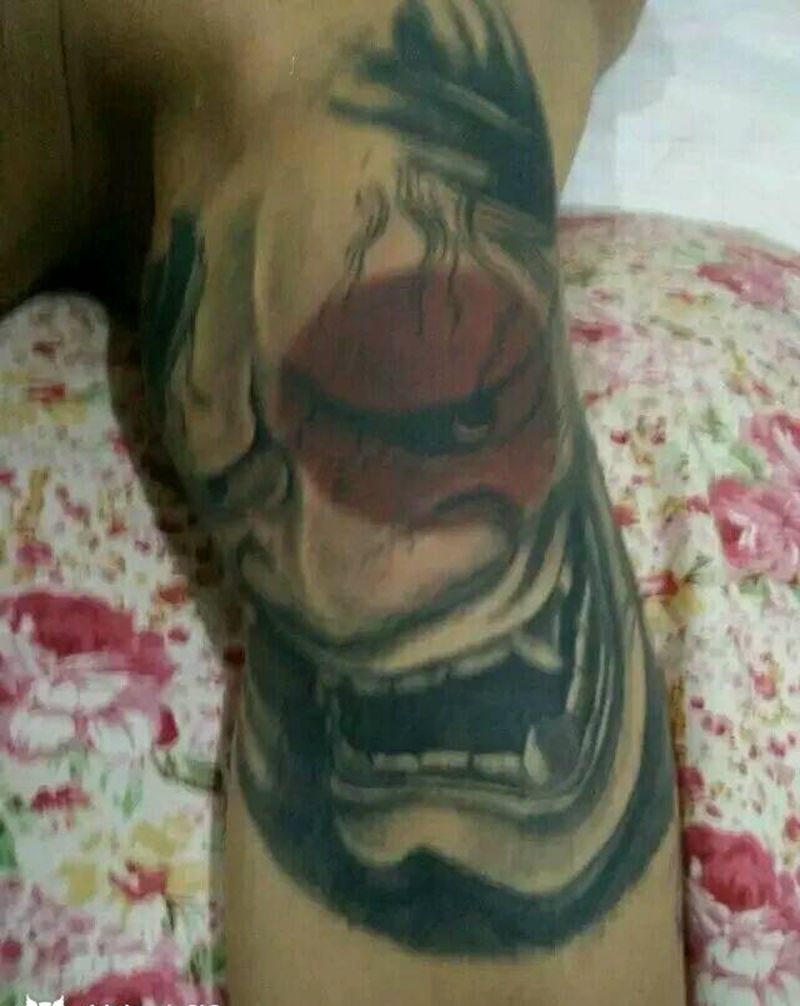 搞笑般若纹身图片_传统人物鬼神纹身图案