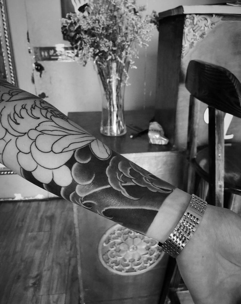 今日功事纹身图片