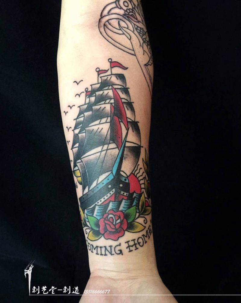 oldschool风格纹身图片