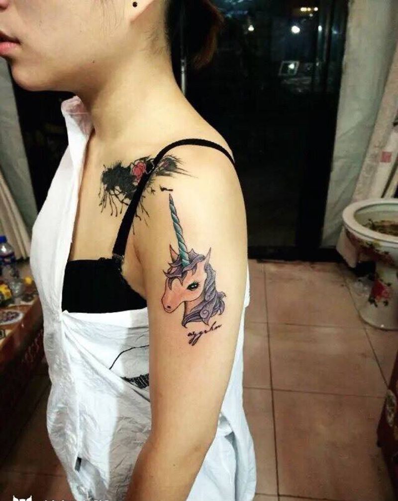 独角兽纹身图片