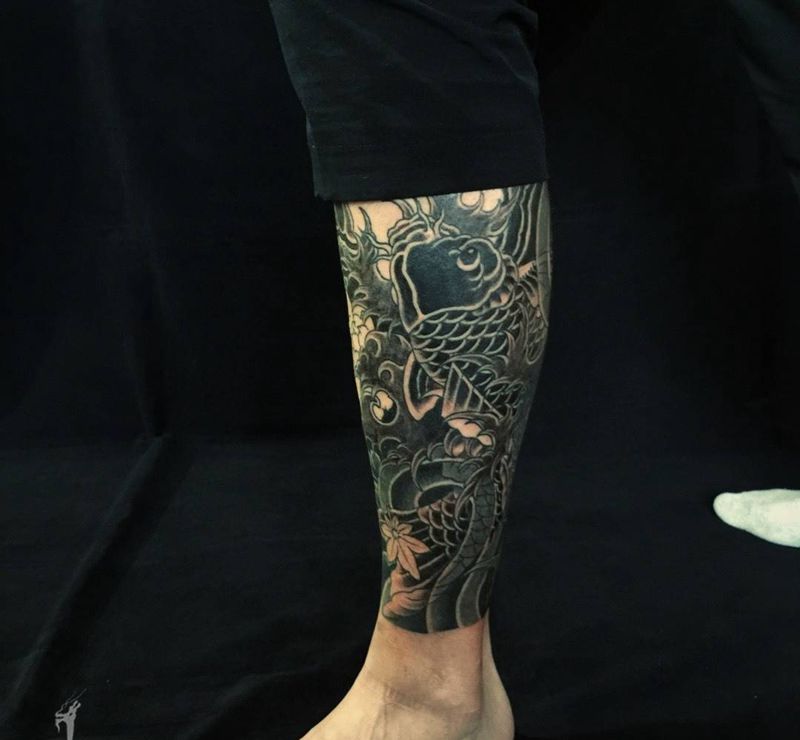 昨日进度 下次收工  还是老规矩 五百一小时 每约三小时～纹身图片