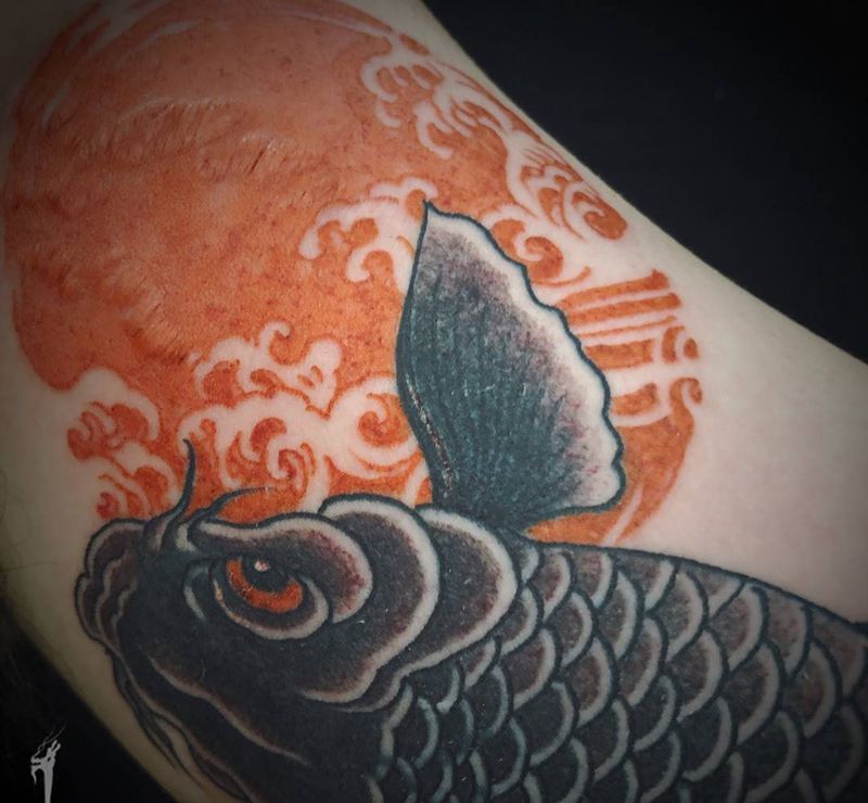 今日初试圆三 覆盖老刺青～纹身图片