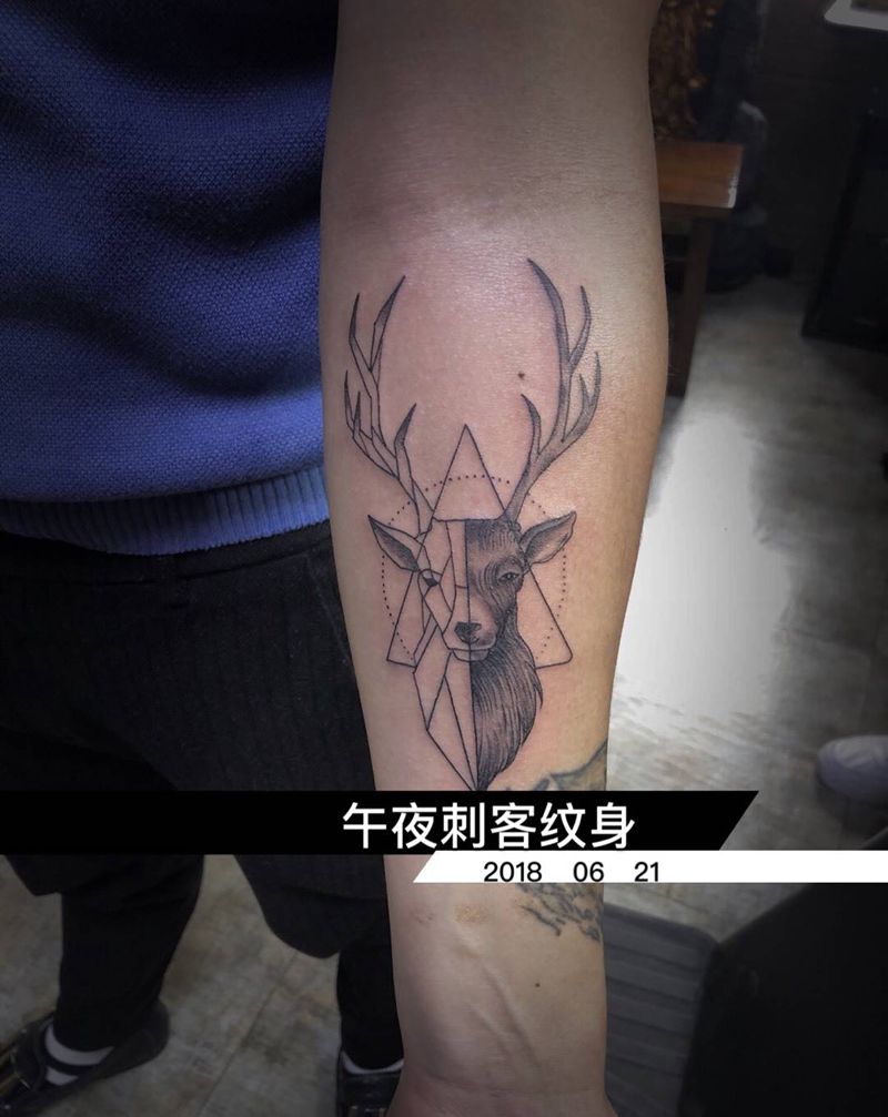 几何图纹身图片