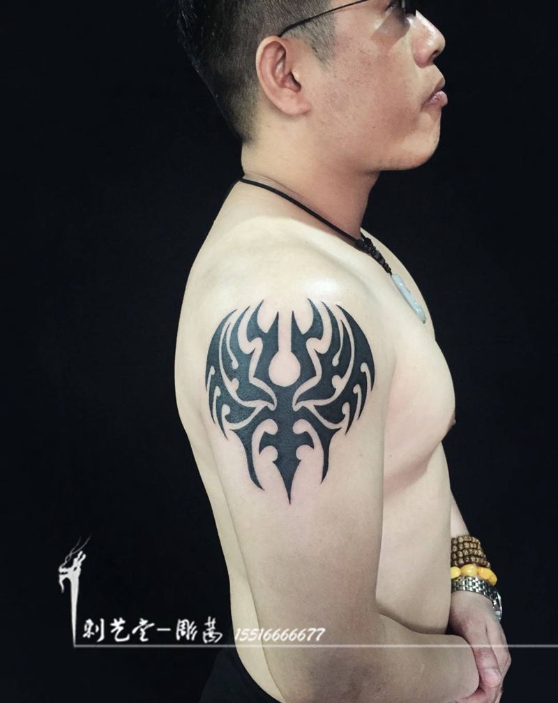 刺艺堂-彫茜图腾作品～纹身图片