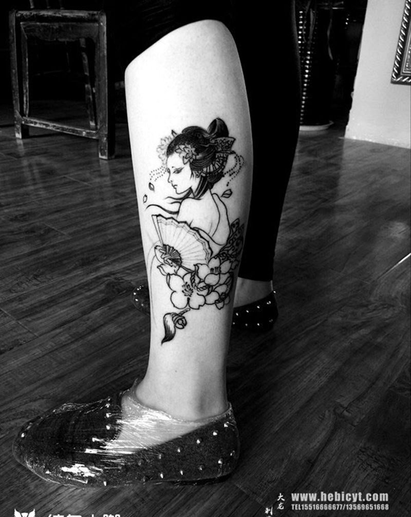 艺妓纹身图片