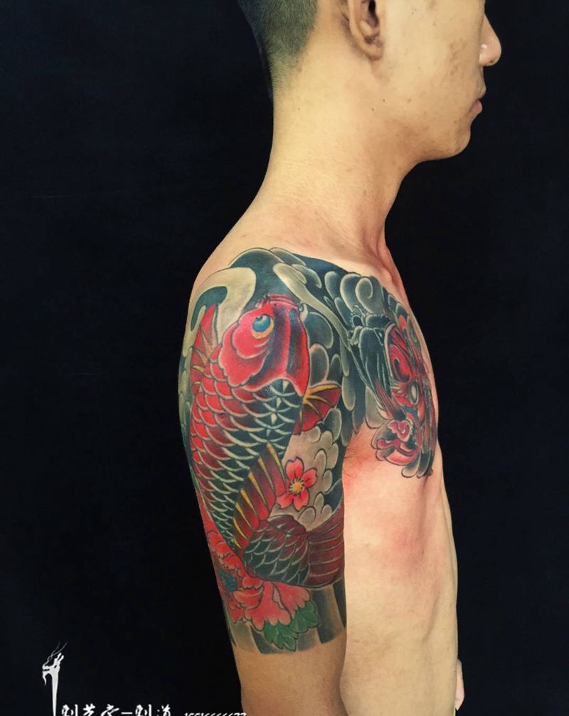 往时半甲收尾～纹身图片