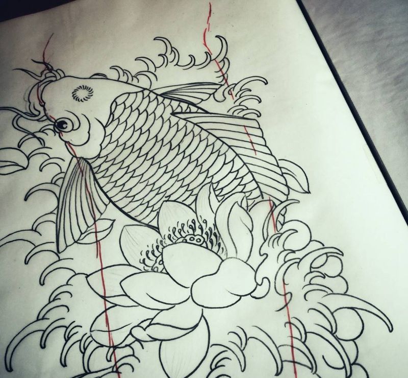 早课～纹身图片