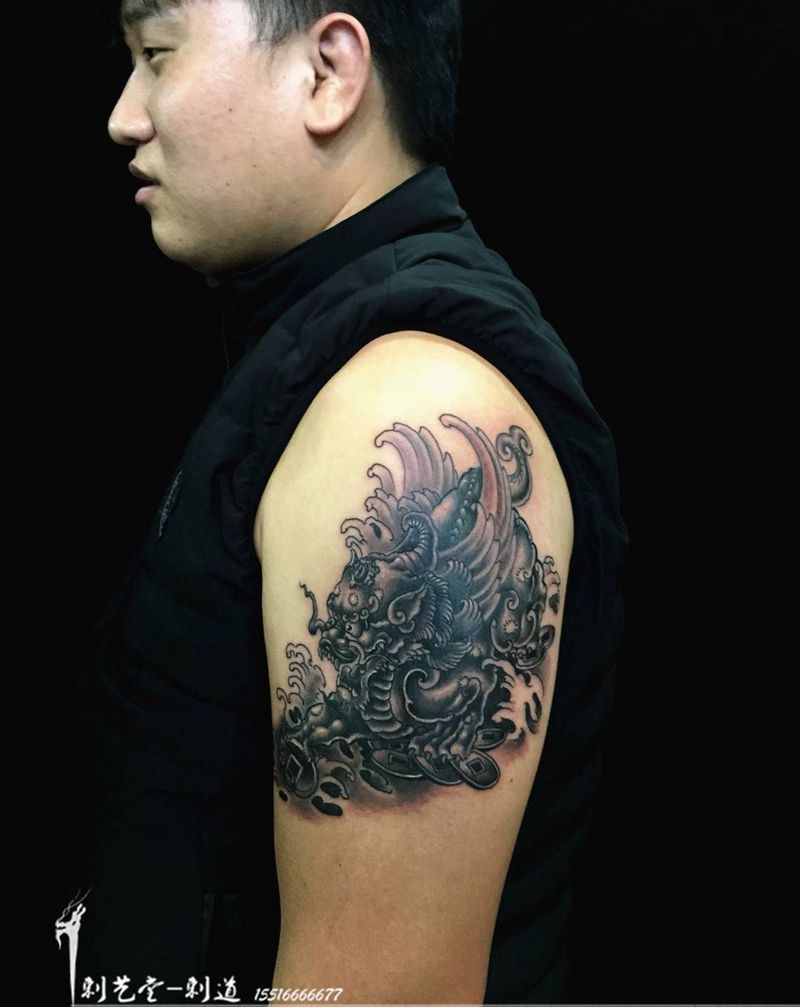 上古神兽～[嘿哈]纹身图片