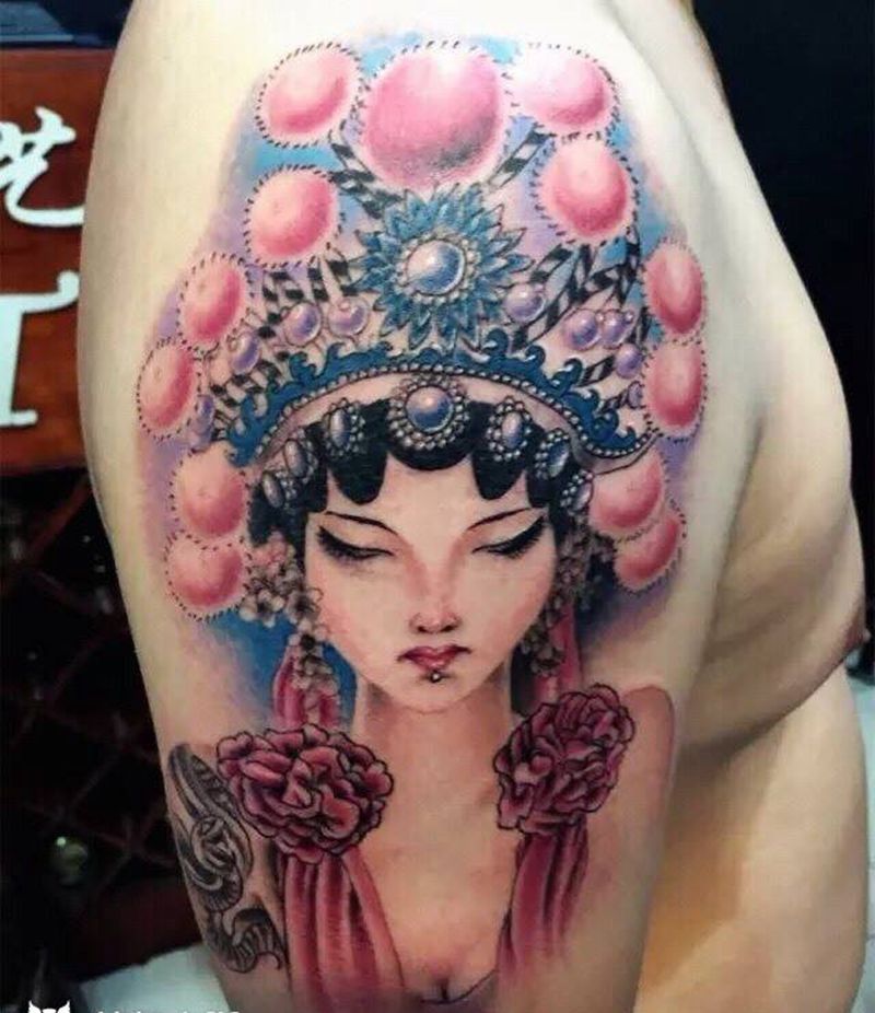 花旦纹身图片