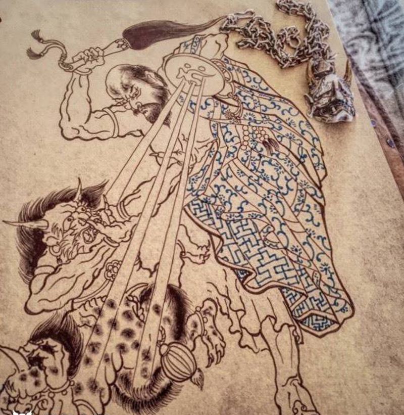 早课～[太阳]纹身图片