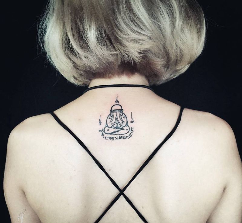 刺艺堂-刺林作品 《掩面佛》纹身图片