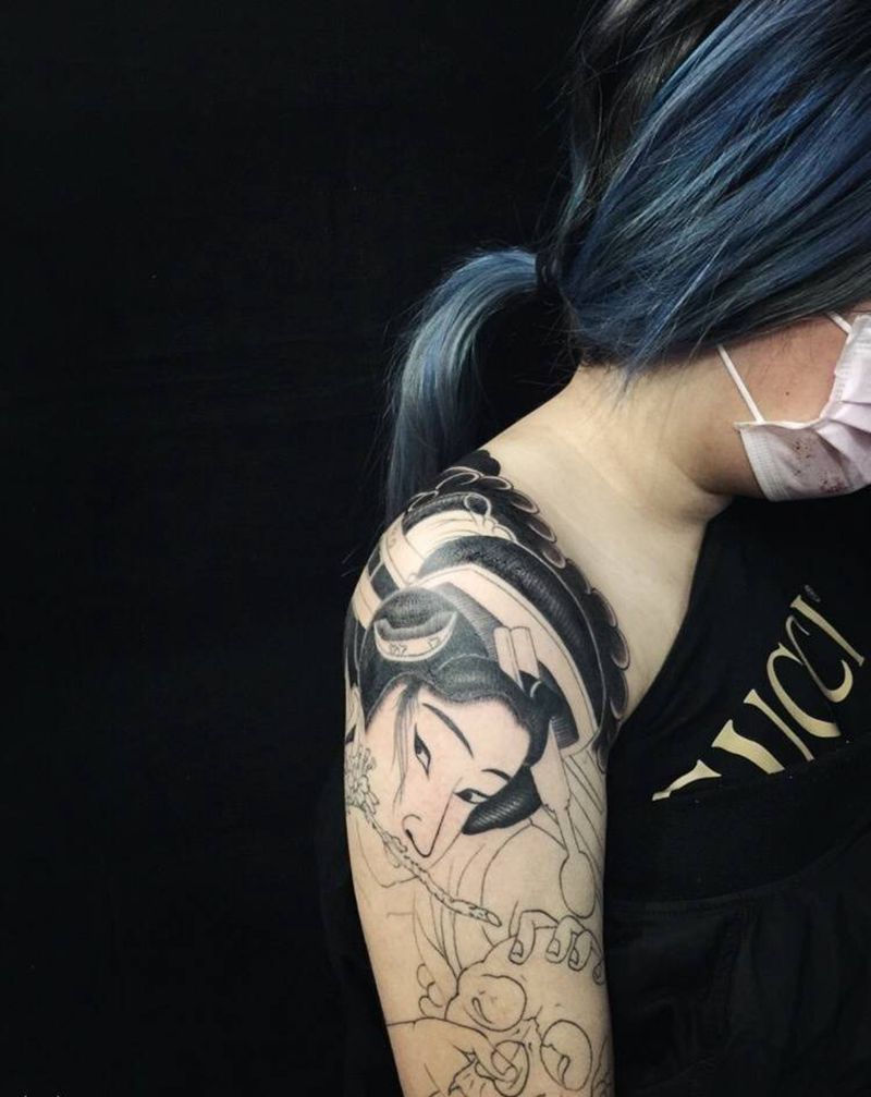 刺艺堂-刺道今日进度纹身图片