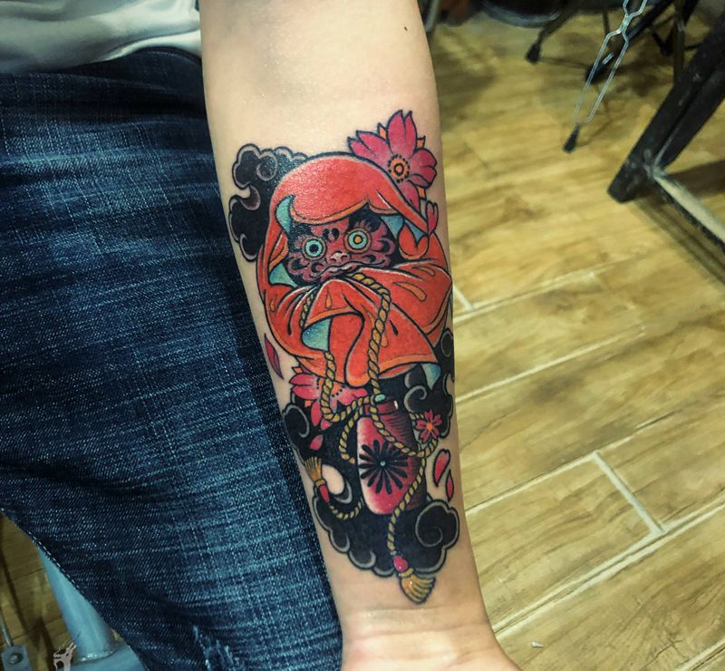 今日小刺 圆针完成～纹身图片_老传统纹身图案