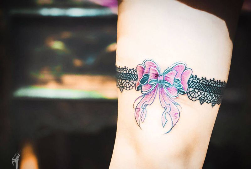 彫茜作品 覆盖疤痕～纹身图片_腿部纹身图案