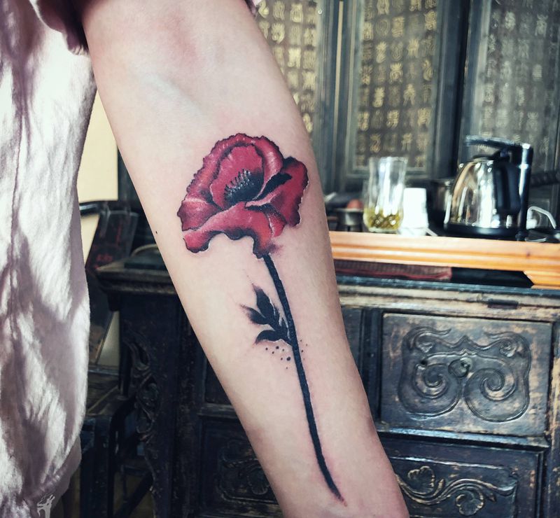 今日小刺～纹身图片_水彩纹身图案