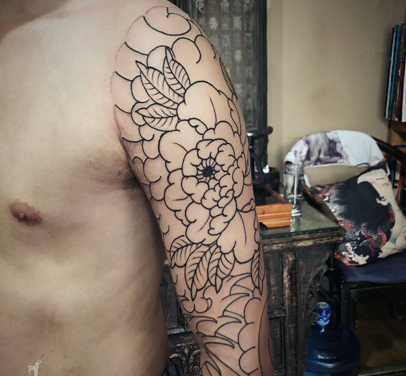 画着花着就满了～纹身图片_老传统纹身图案