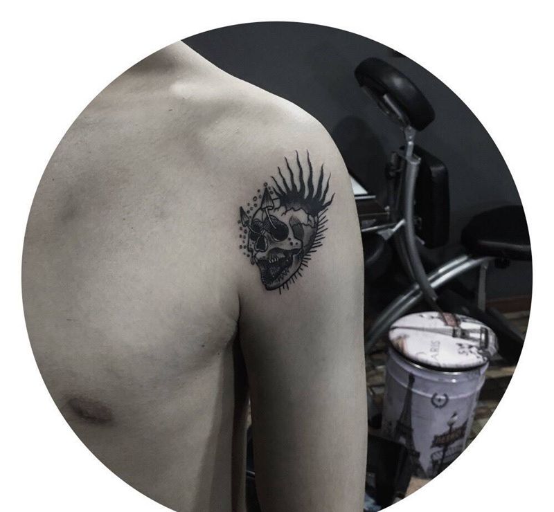骷髅纹身图片