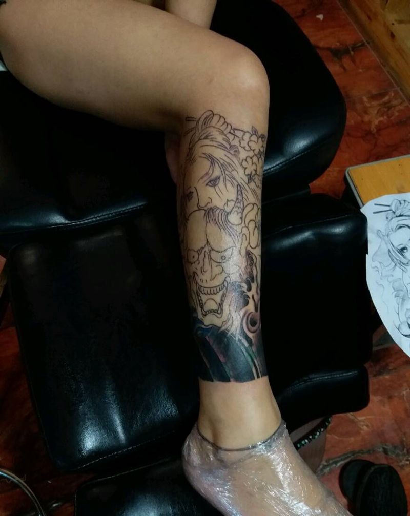 未完成纹身图片