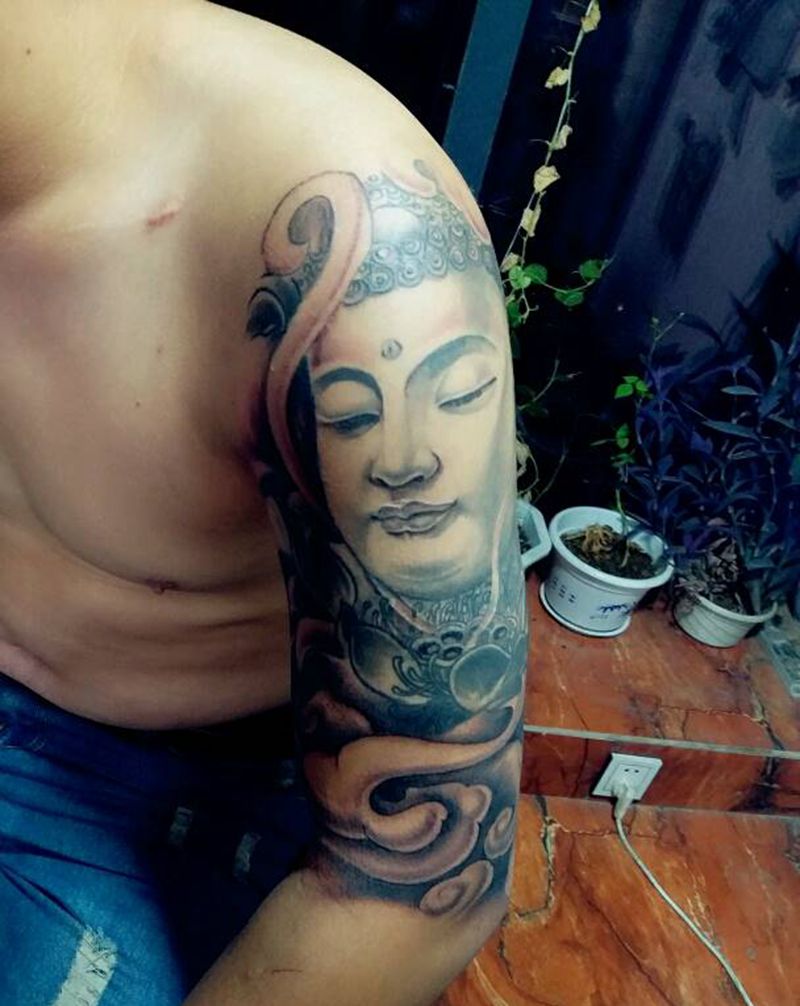 完成佛纹身图片
