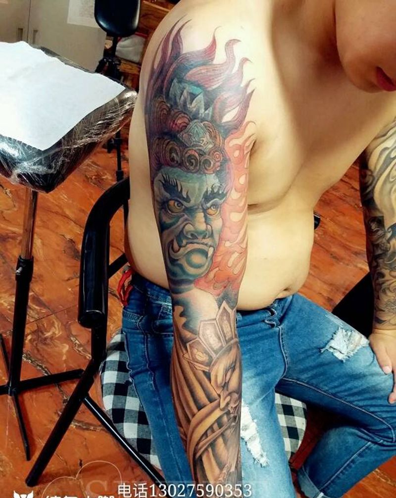 花臂完成纹身图片