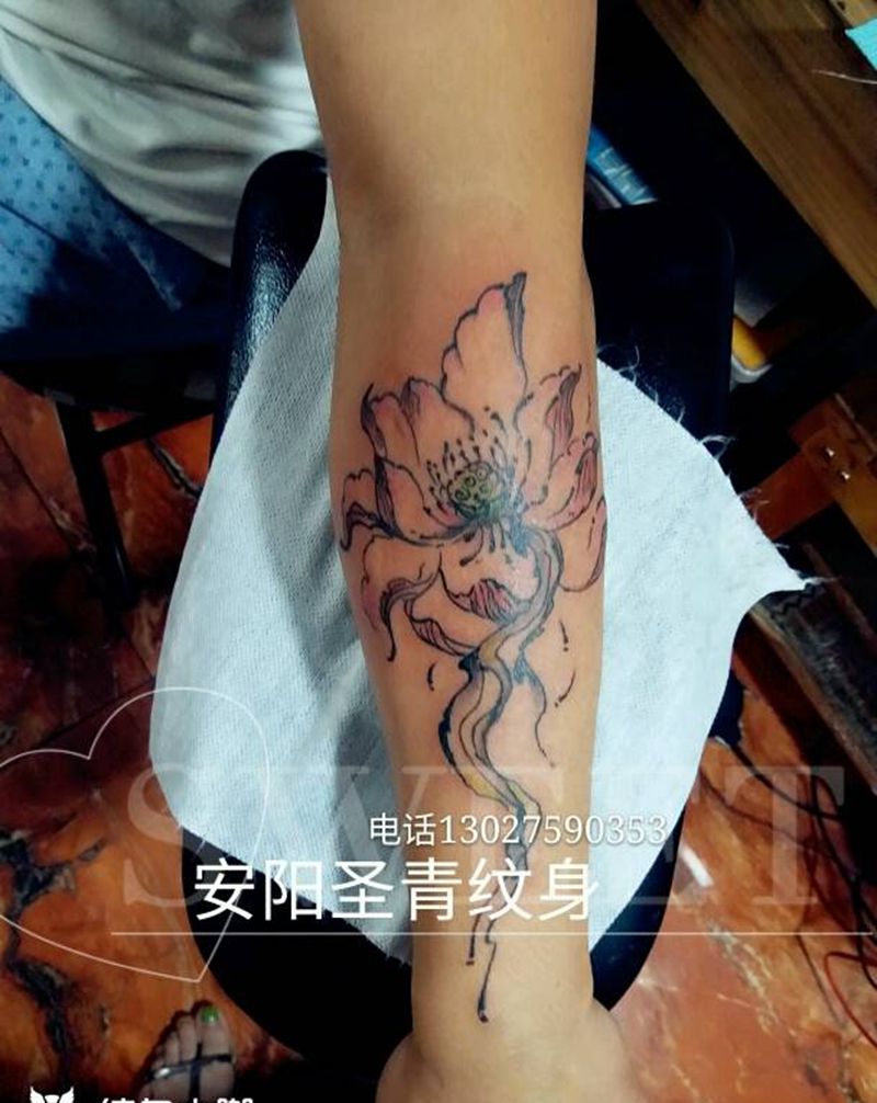 花完成纹身图片