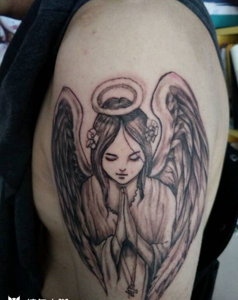 小天使纹身图片