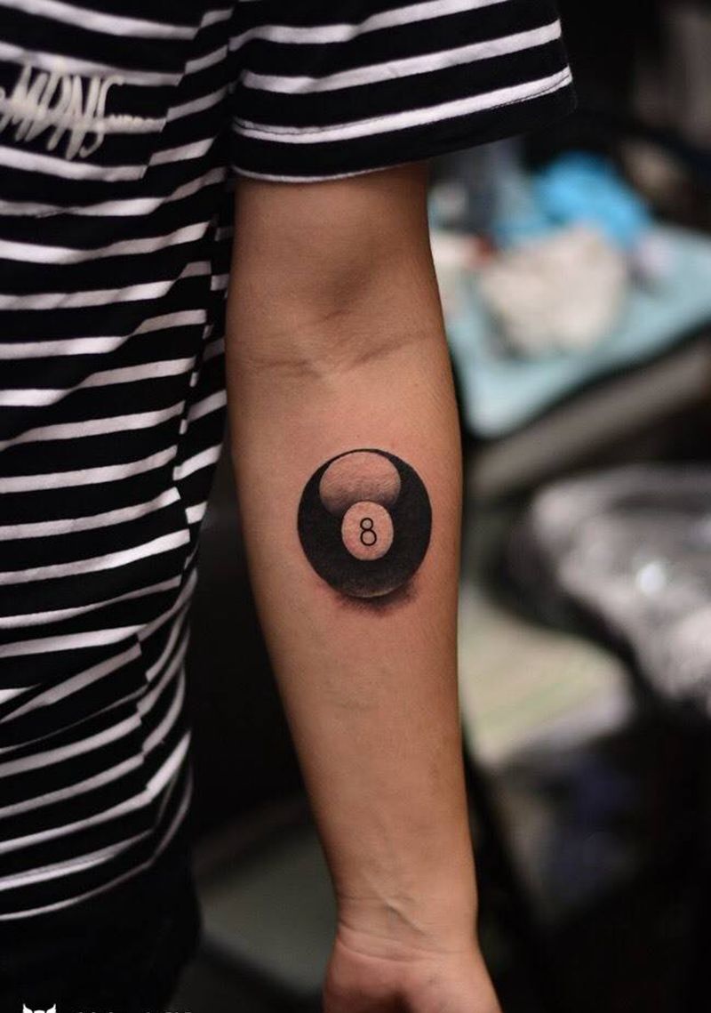 八球纹身图片