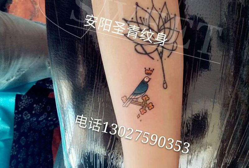 小鸟完成纹身图片