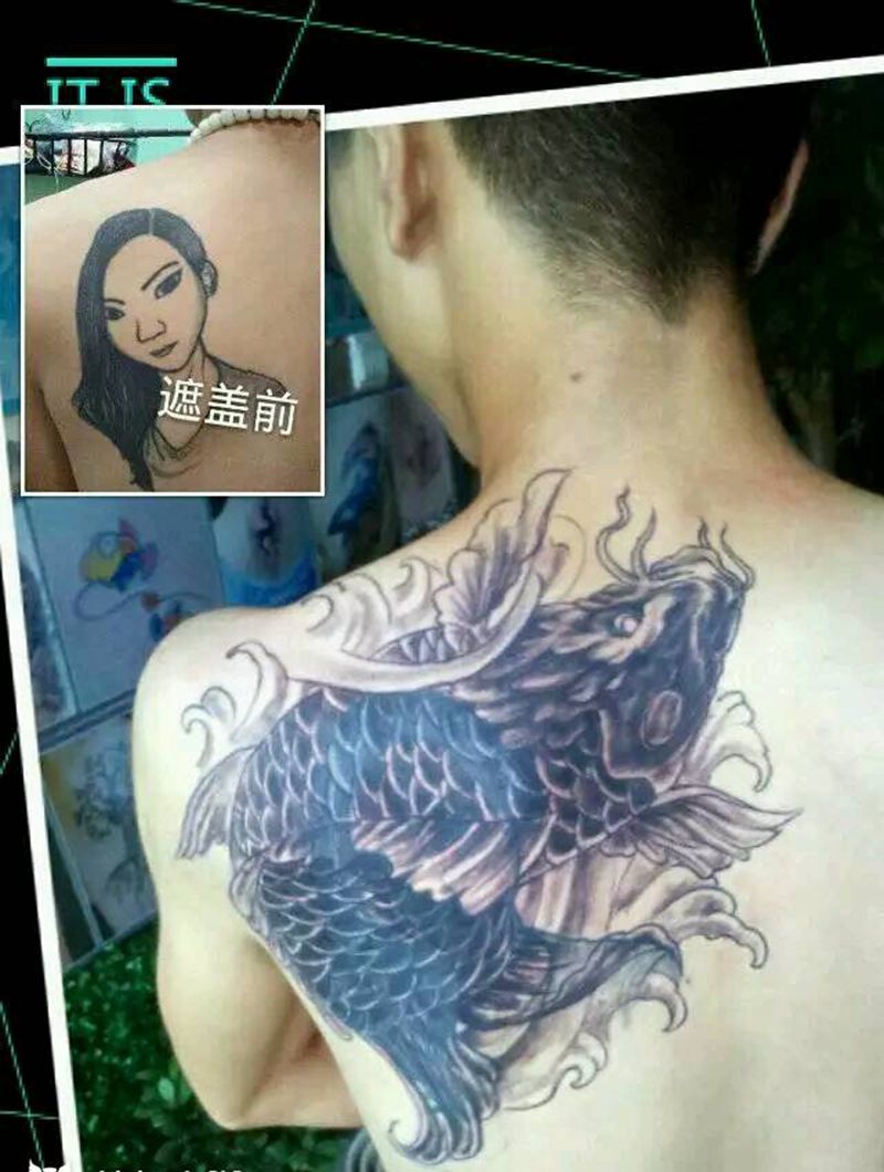 遮盖纹身图片