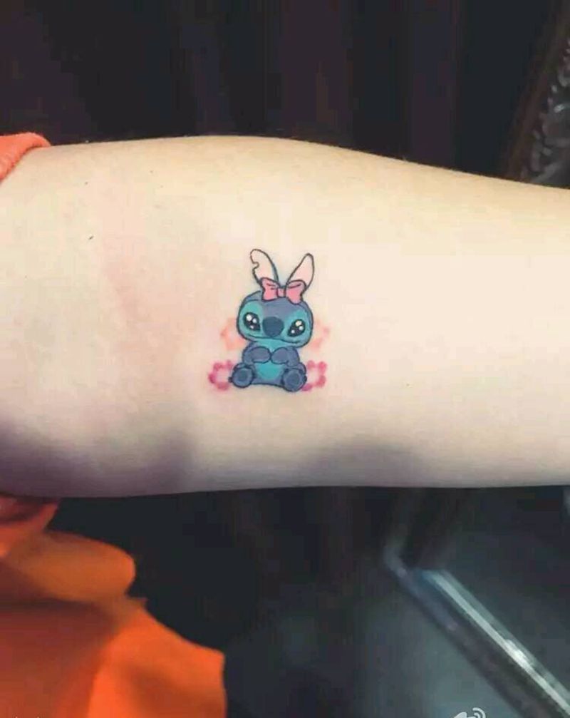 史迪仔纹身图片_手臂清新贴纸几何动物人物图腾成品纹身图案