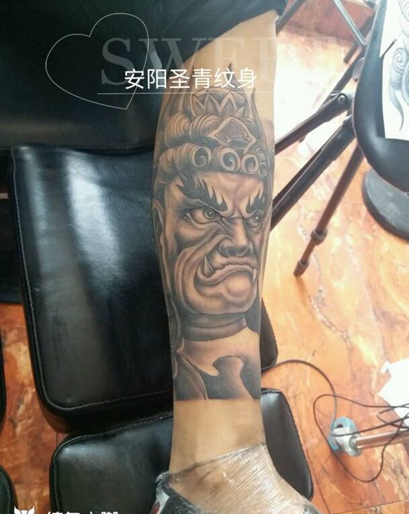 不动明王完成纹身图片