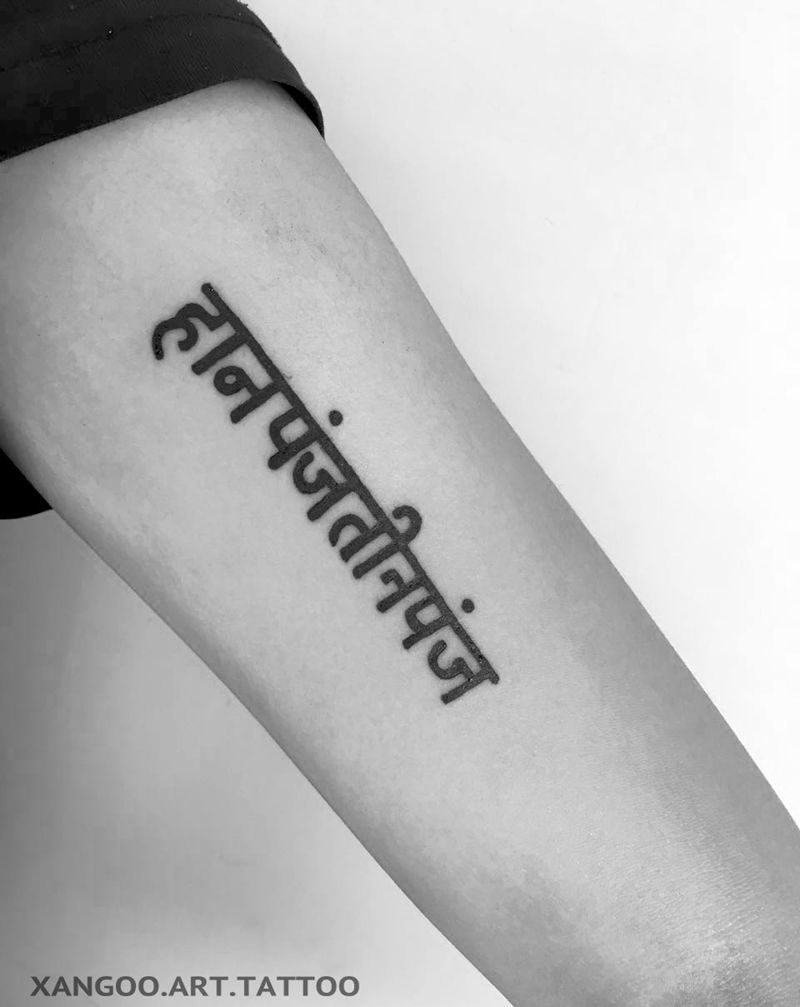 藏文纹身图片_字符纹身图案