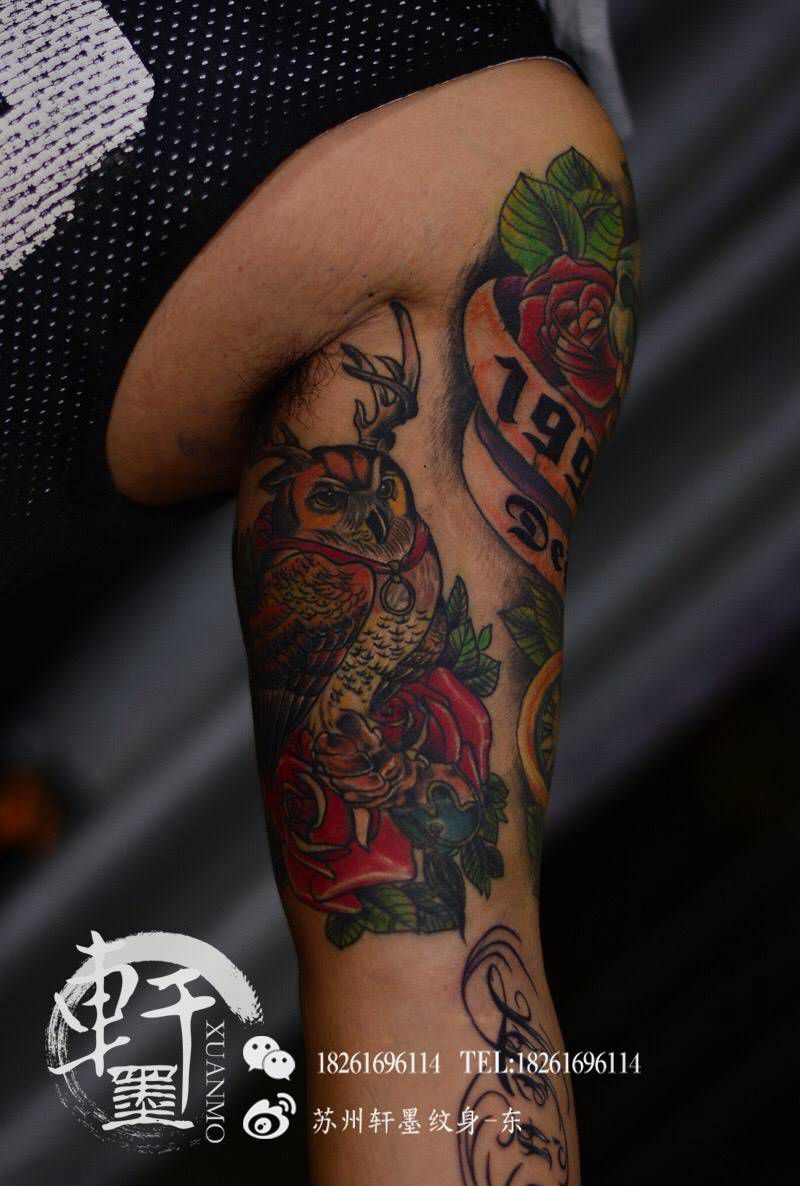 猫头鹰纹身纹身图片