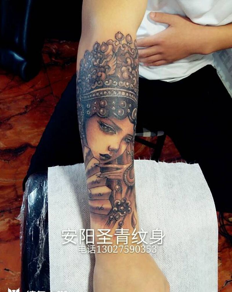 花臂完成纹身图片