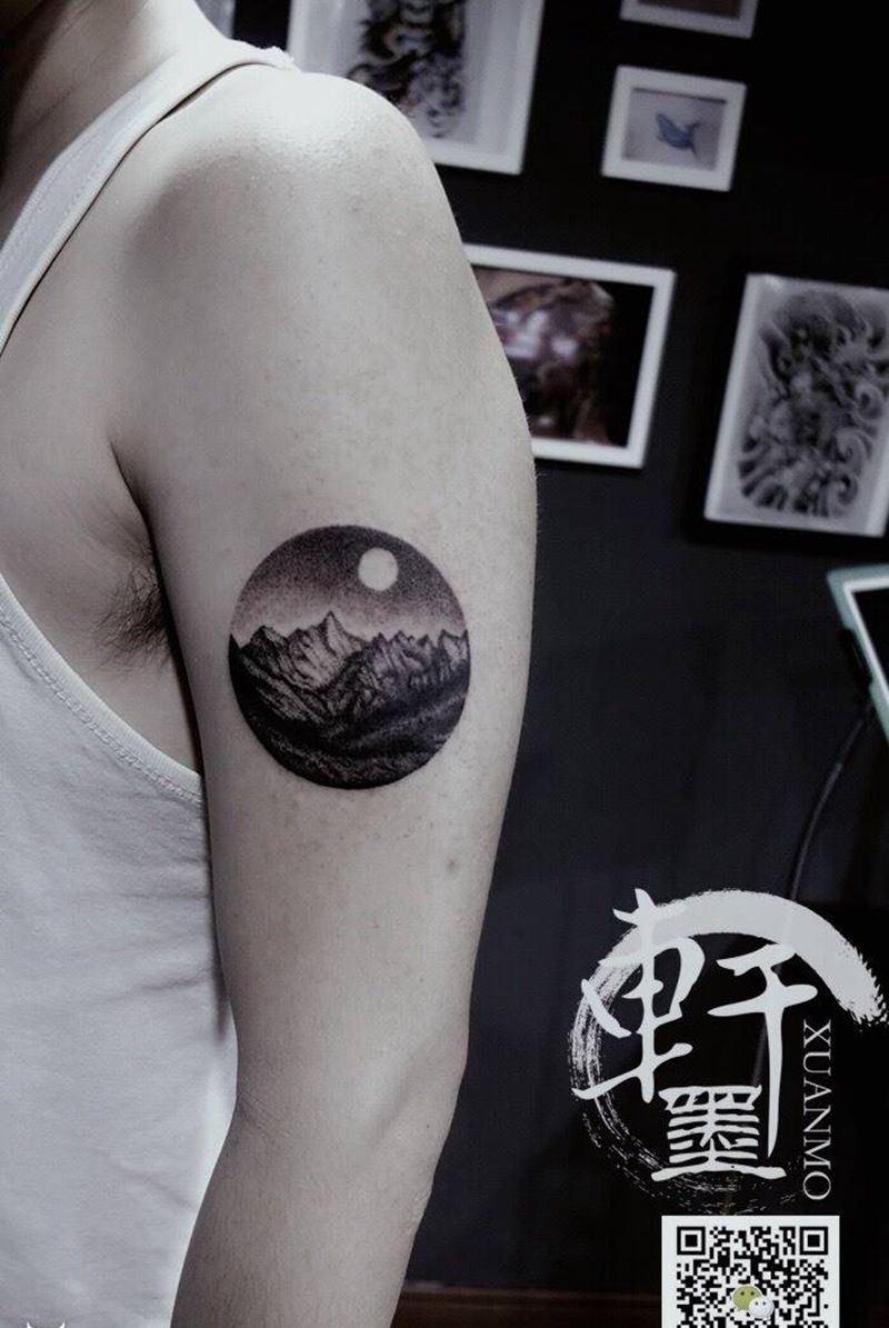 山纹身图片