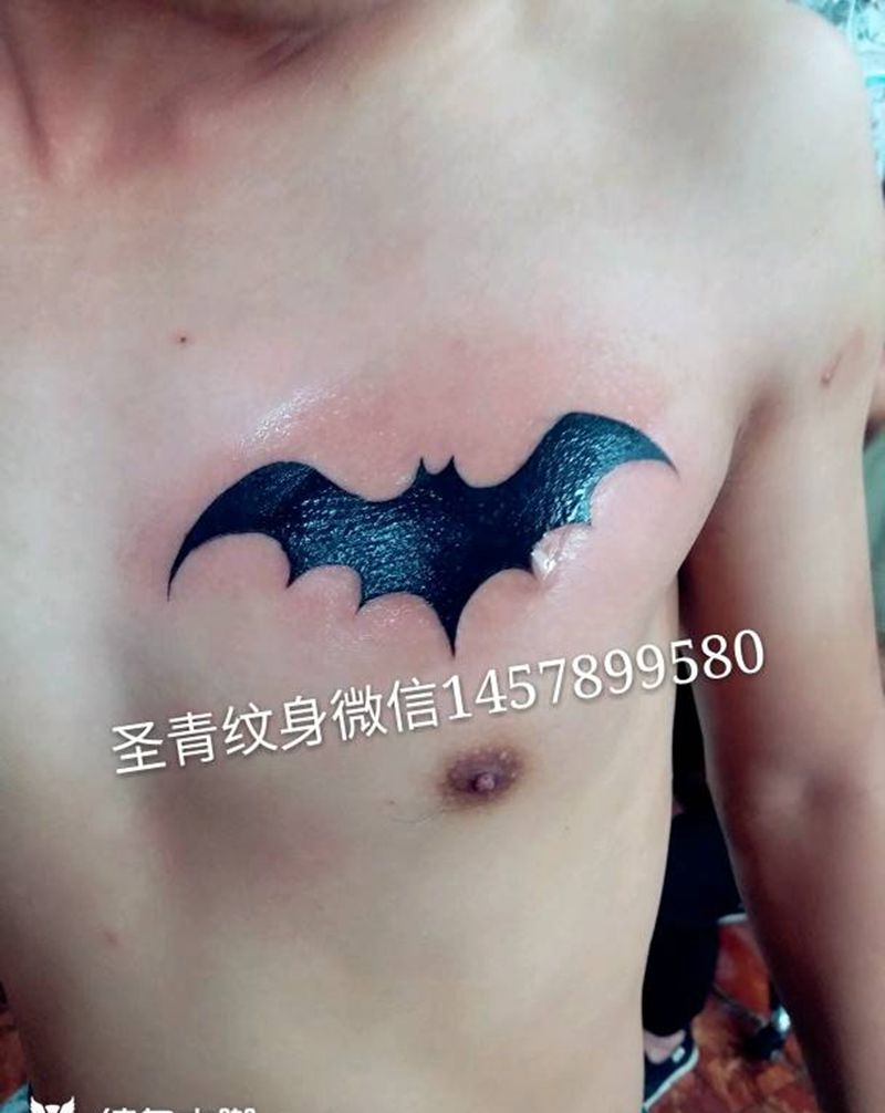 蝙蝠完成喜欢的约起我纹身图片
