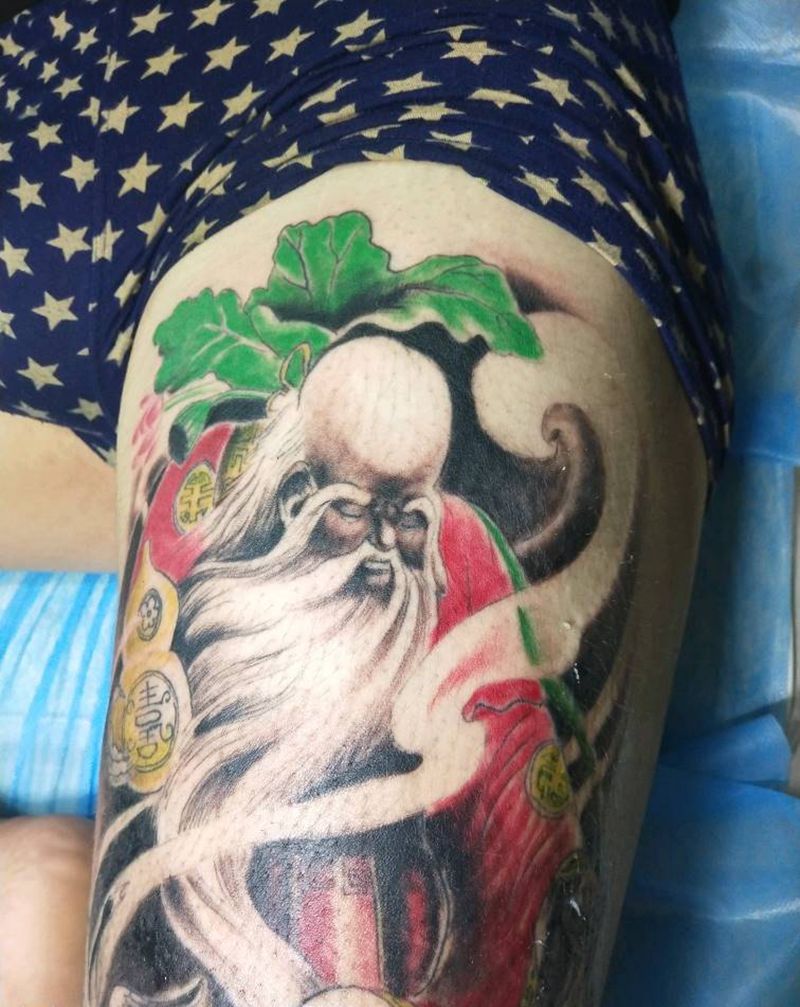 寿星纹身图片