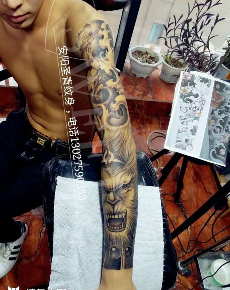 孙悟空完成纹身图片