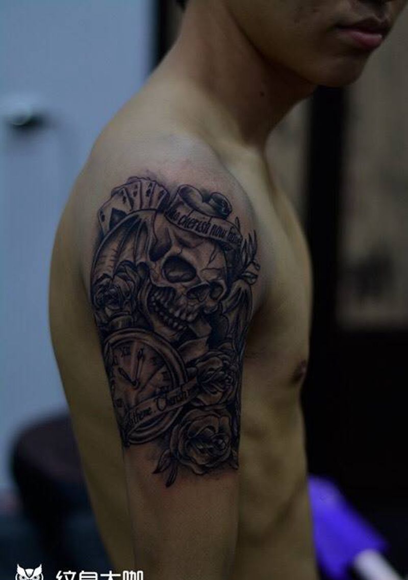 骷髅纹身图片