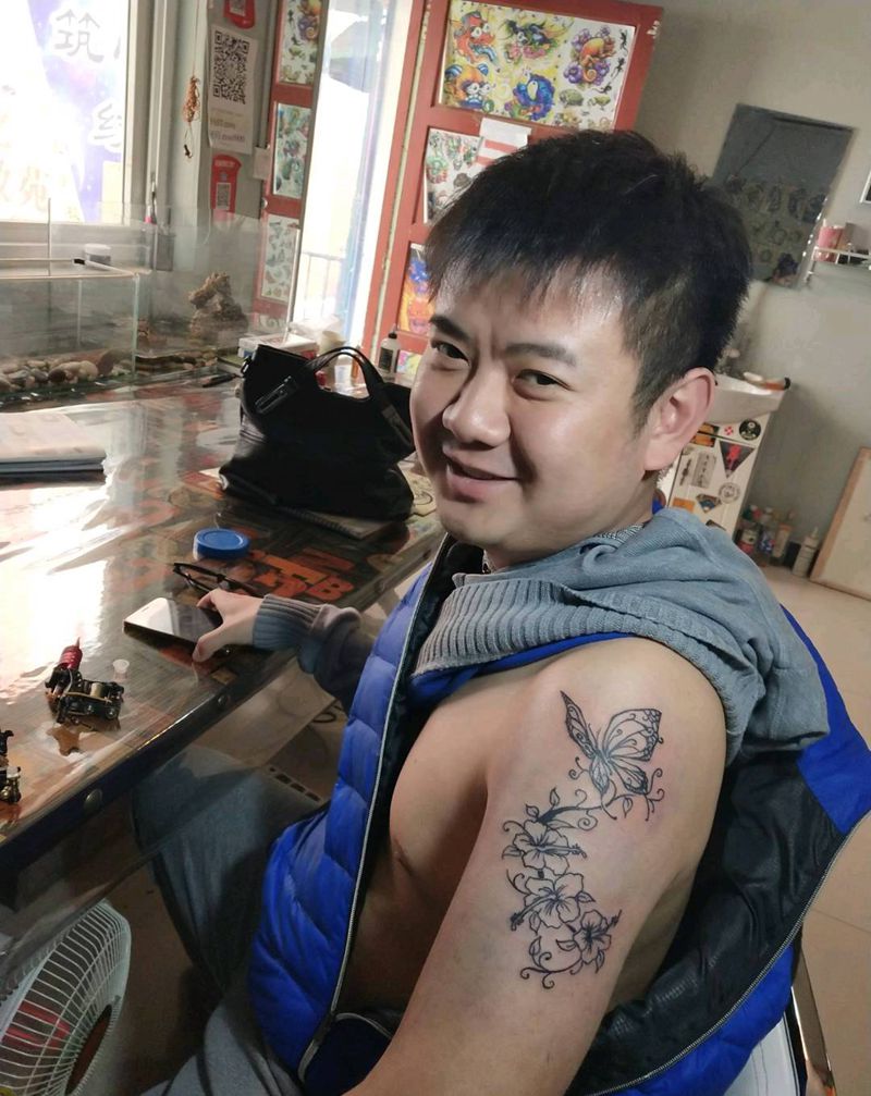 蝶恋花纹身图片