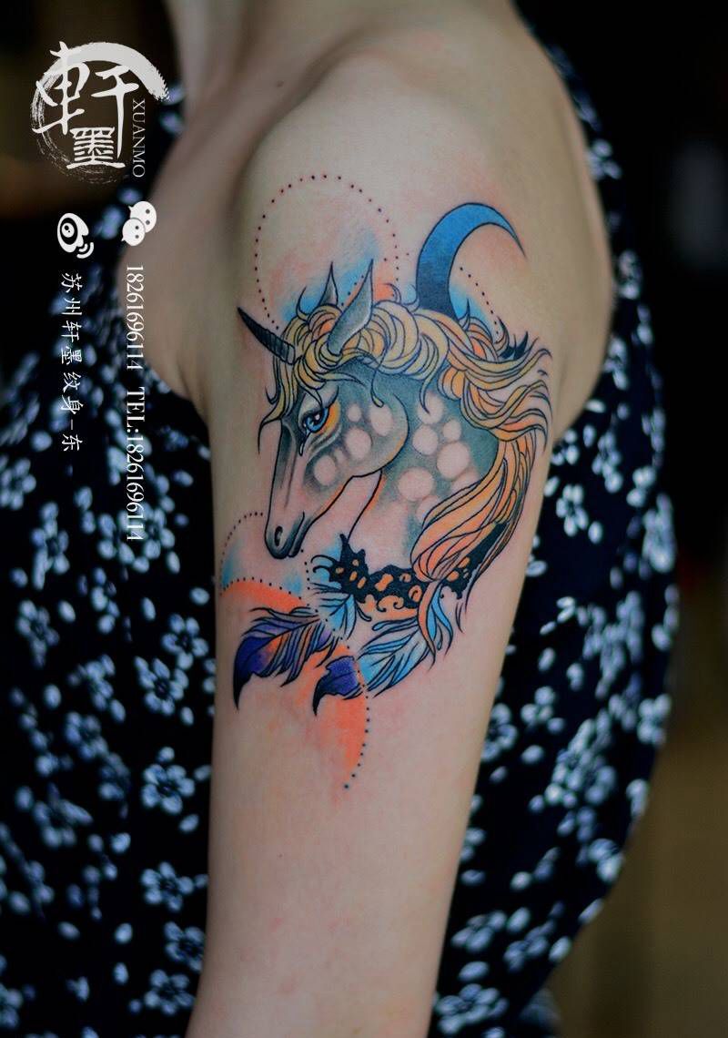 马纹身图片