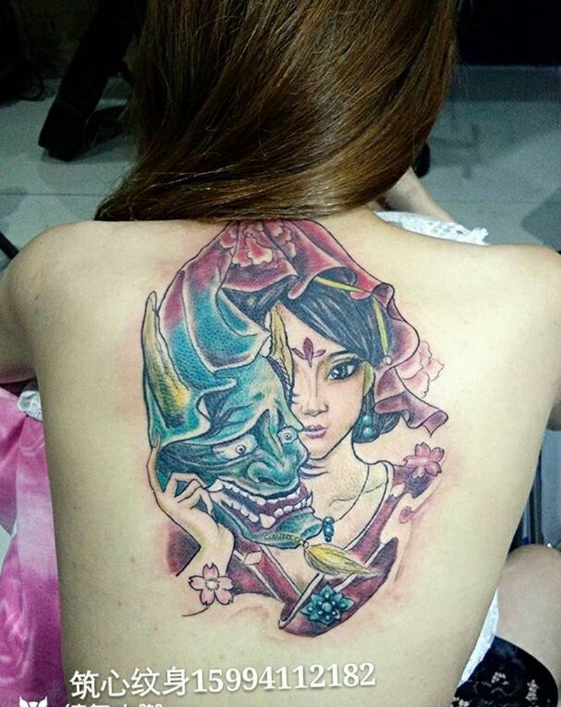 艺妓纹身图片