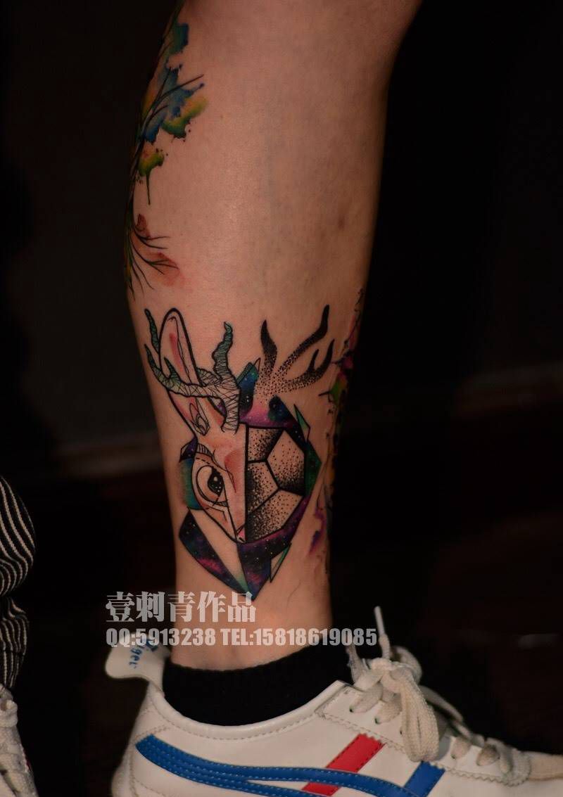 鹿还是兔？纹身图片